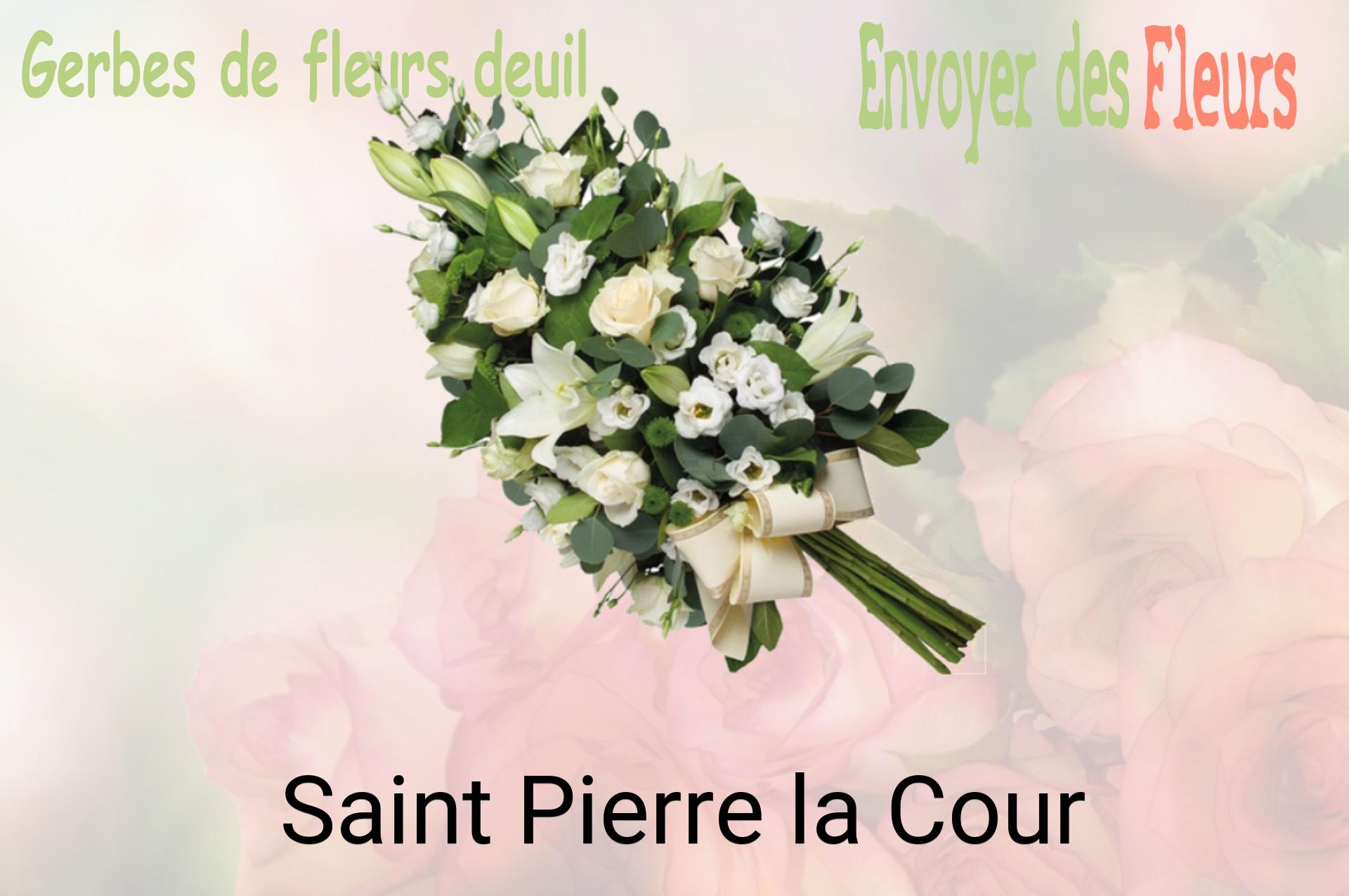 Gerbe de fleurs de deuil livrée à Saint-Pierre-la-Cour